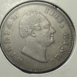 British India William Half Rupee 1835 Silver Coin F Dot High Grade Rare Coin