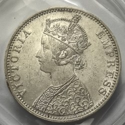 British India Victoria One Rupee 1901 Silver Coin Unc Rare