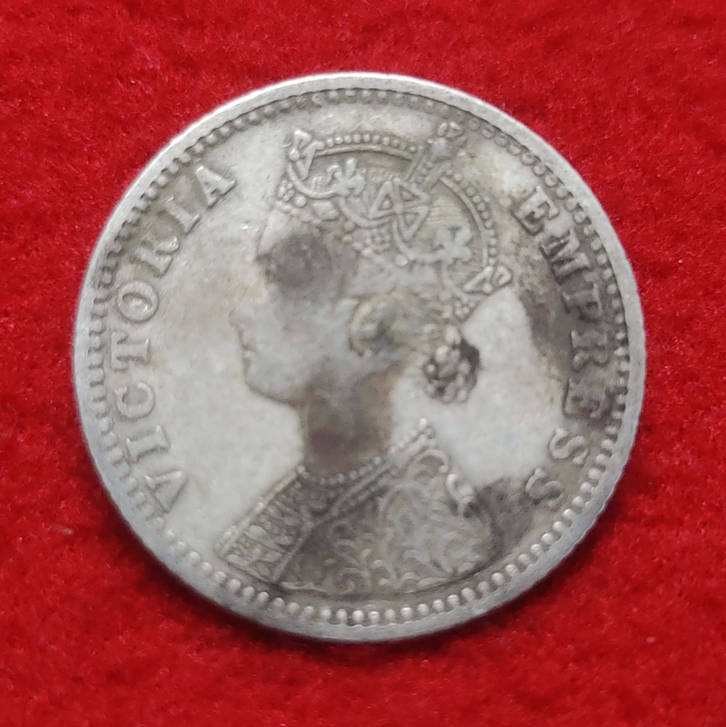 1/4 Rupee Silver Coin Victoria Empress 1897 Bombay Mint