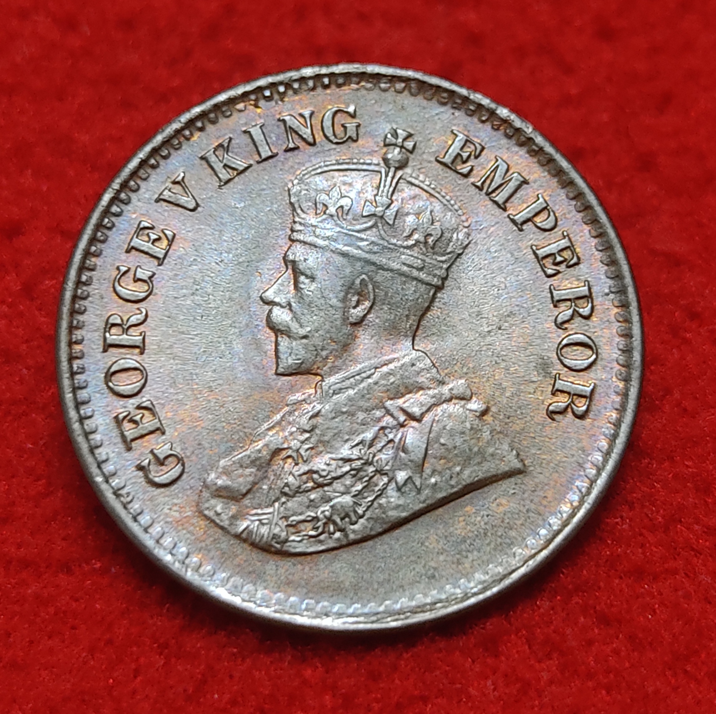 1/2 Pice George V 1924 Calcutta Mint UNC Condition
