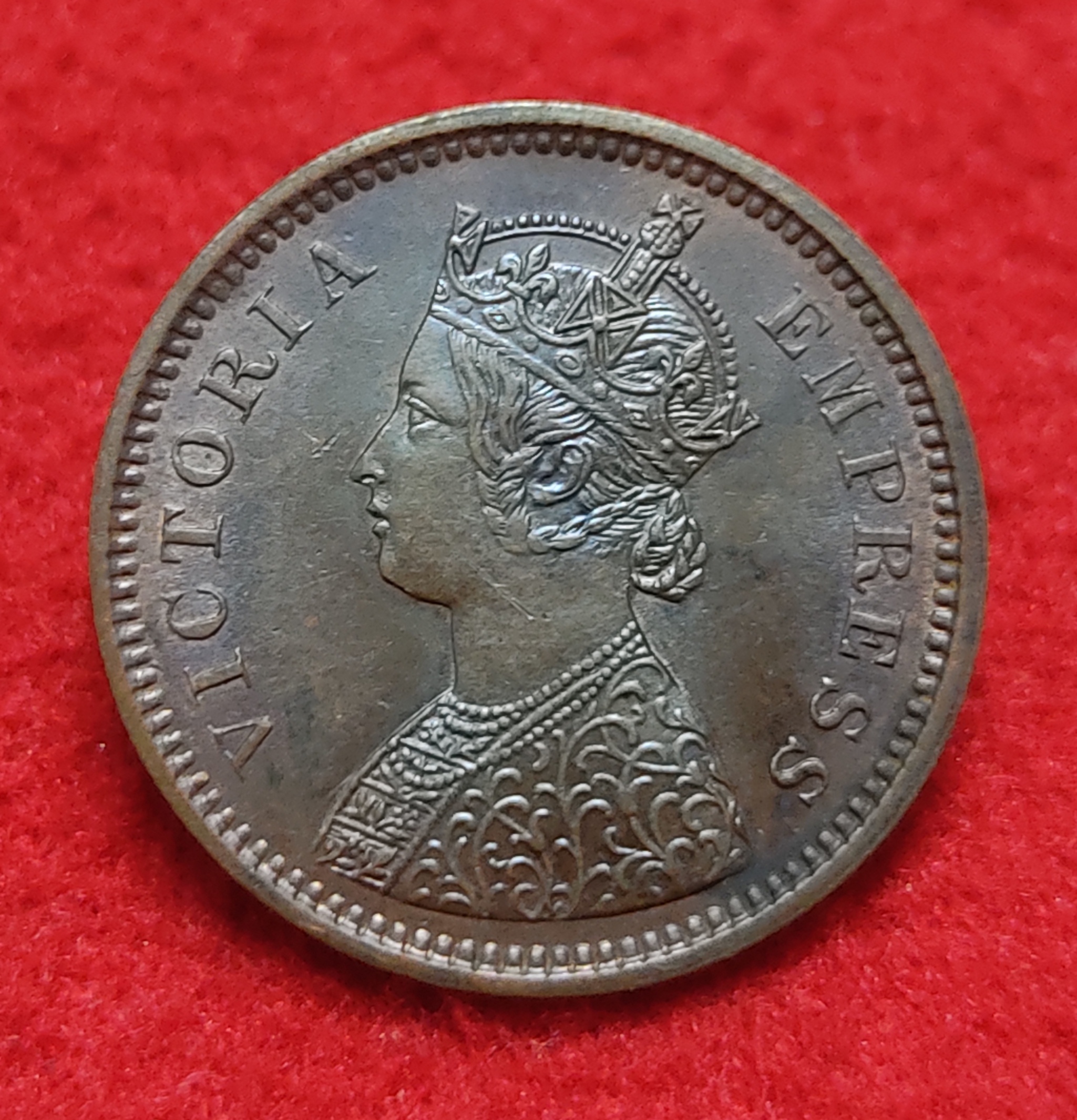 1/2 Pice Victoria Empress 1894 Calcutta Mint Beautiful Condition