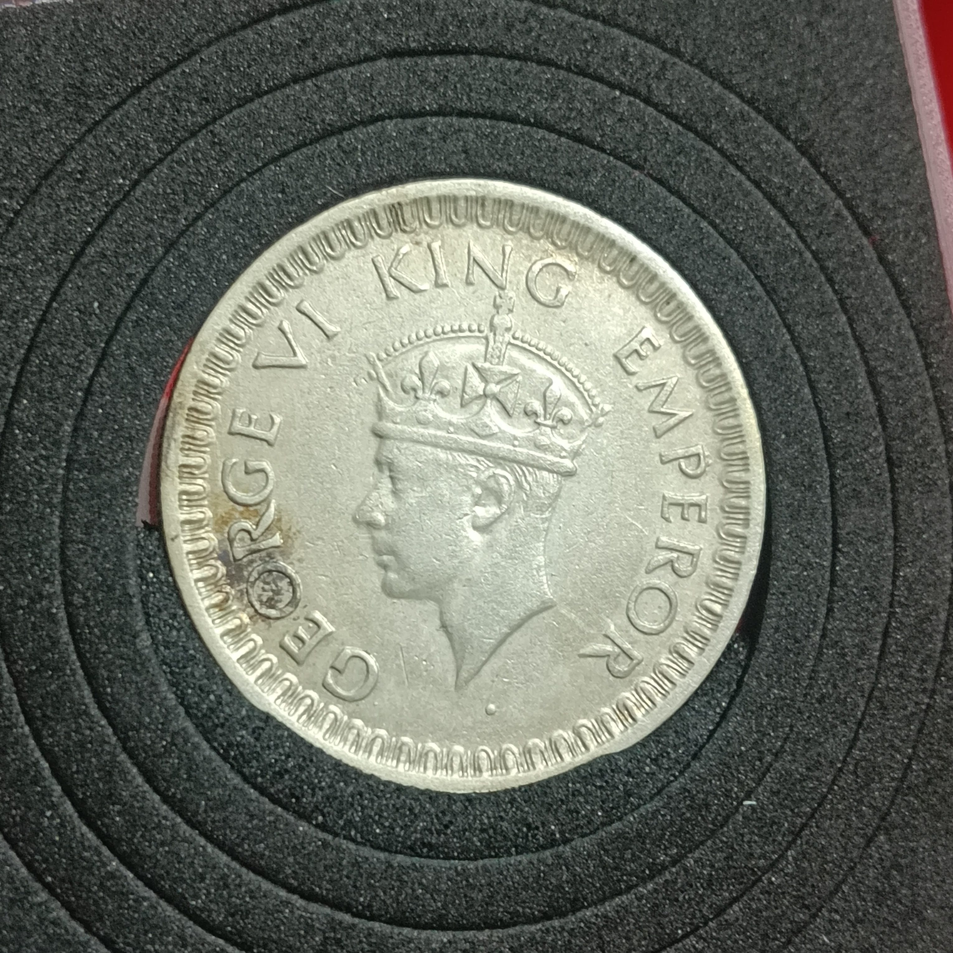 George VI Half Rupee Rare Scare Coin 1943 Year Bombay Mint British of India