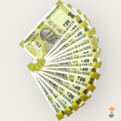 Rs 20 Running Number Complete Set 012345 to 543210 Total 13 note set Gem Unc Unique and Rare