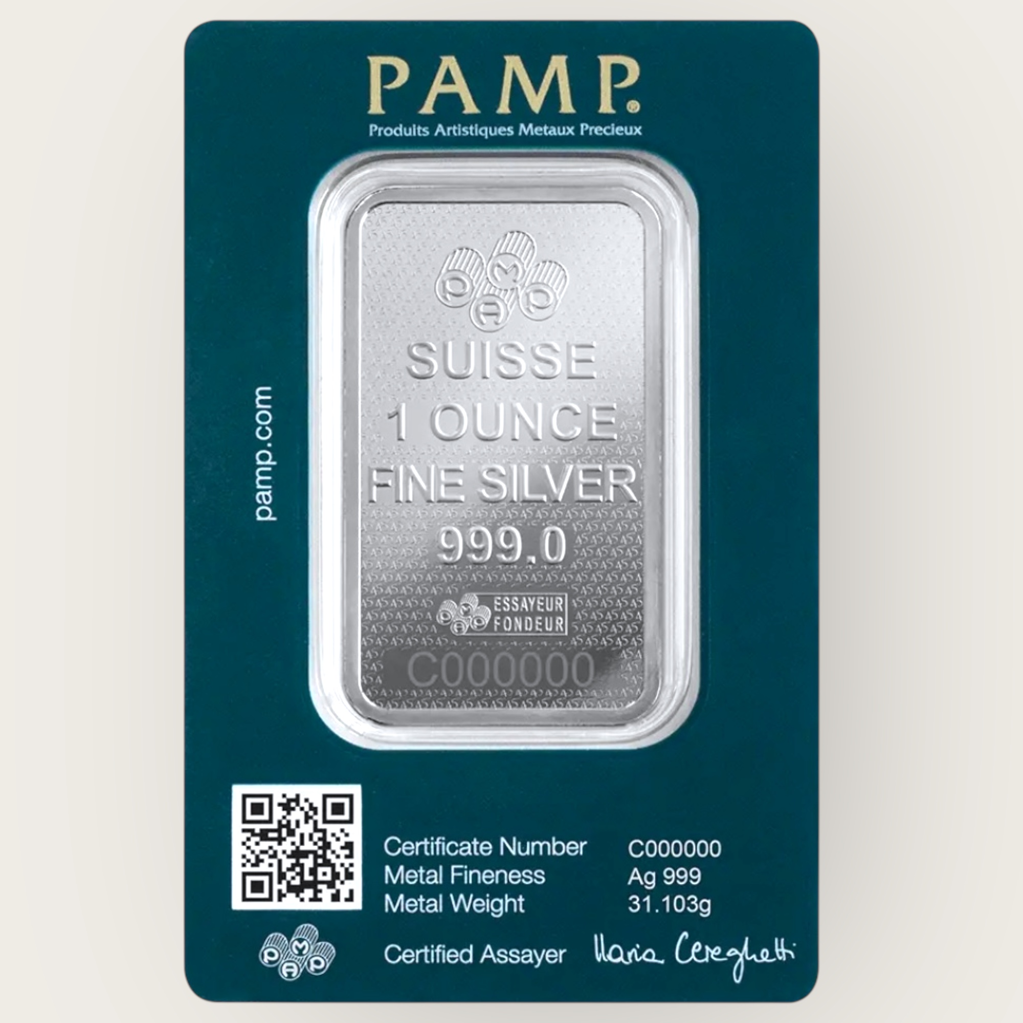 PAMP Switzerland 1 Oz Pure Silver 999 Unique and Rare