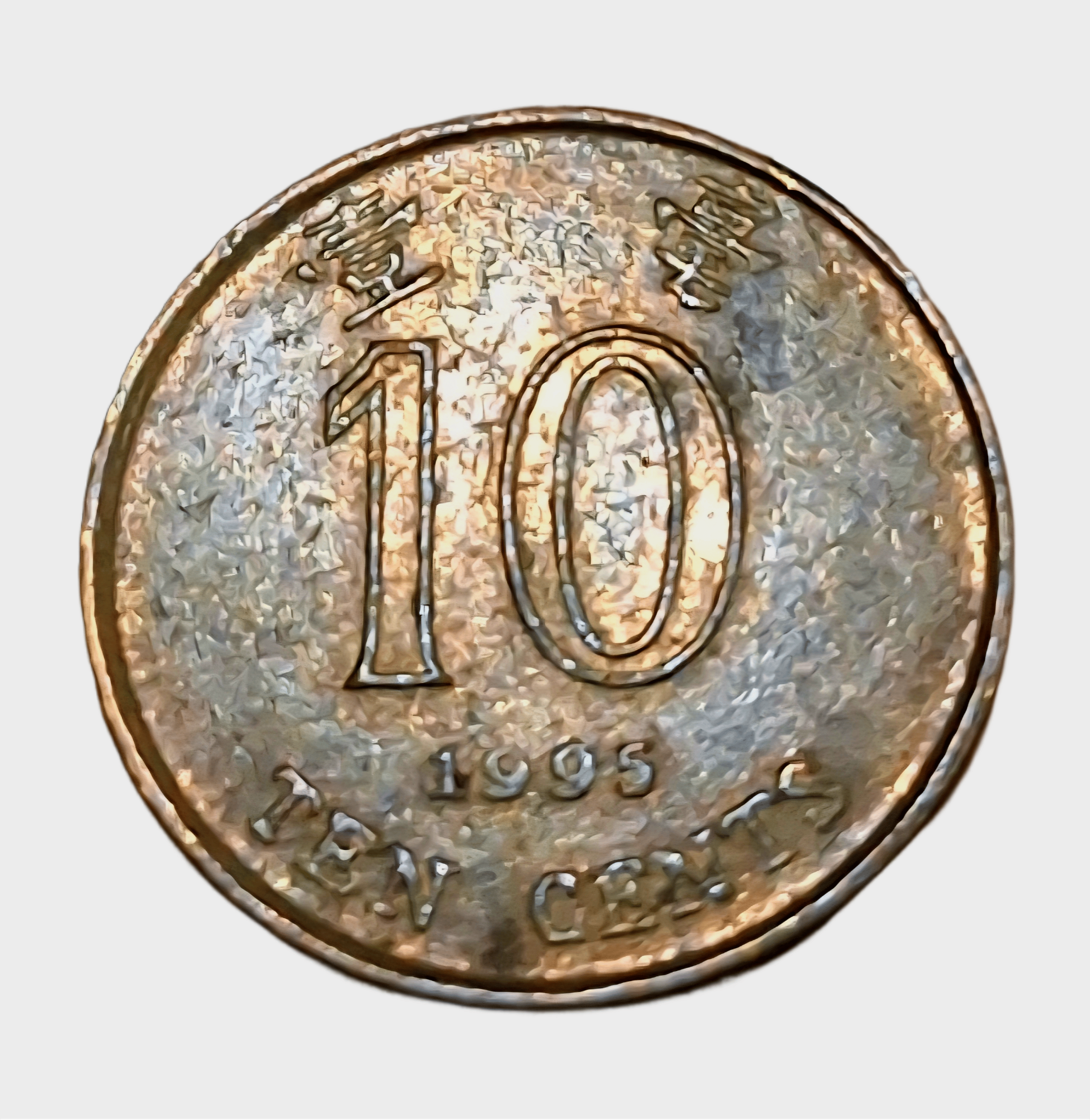 HONG KONG Copper 10 Cents Year 1995 "Small Size" in High Collectable Grade.