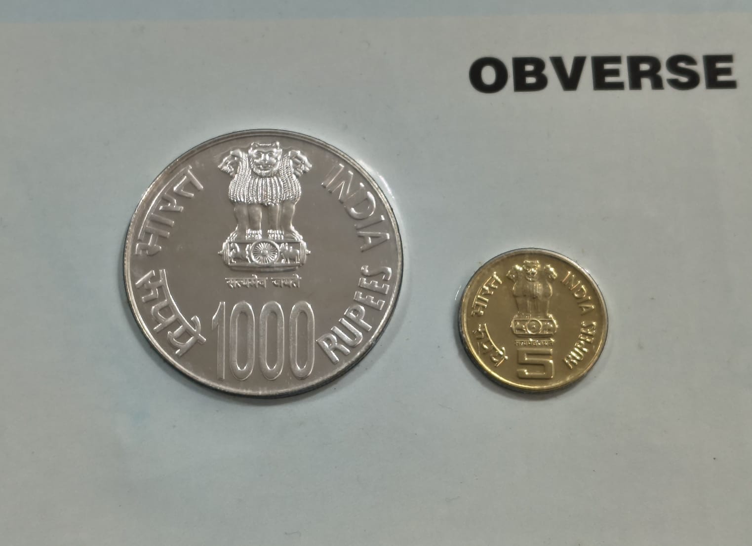 1000 Years of Brihadeeswarar Temple Thanjavur 2010 Mumbai Mint Rare 2 Coins ((UNC Set))