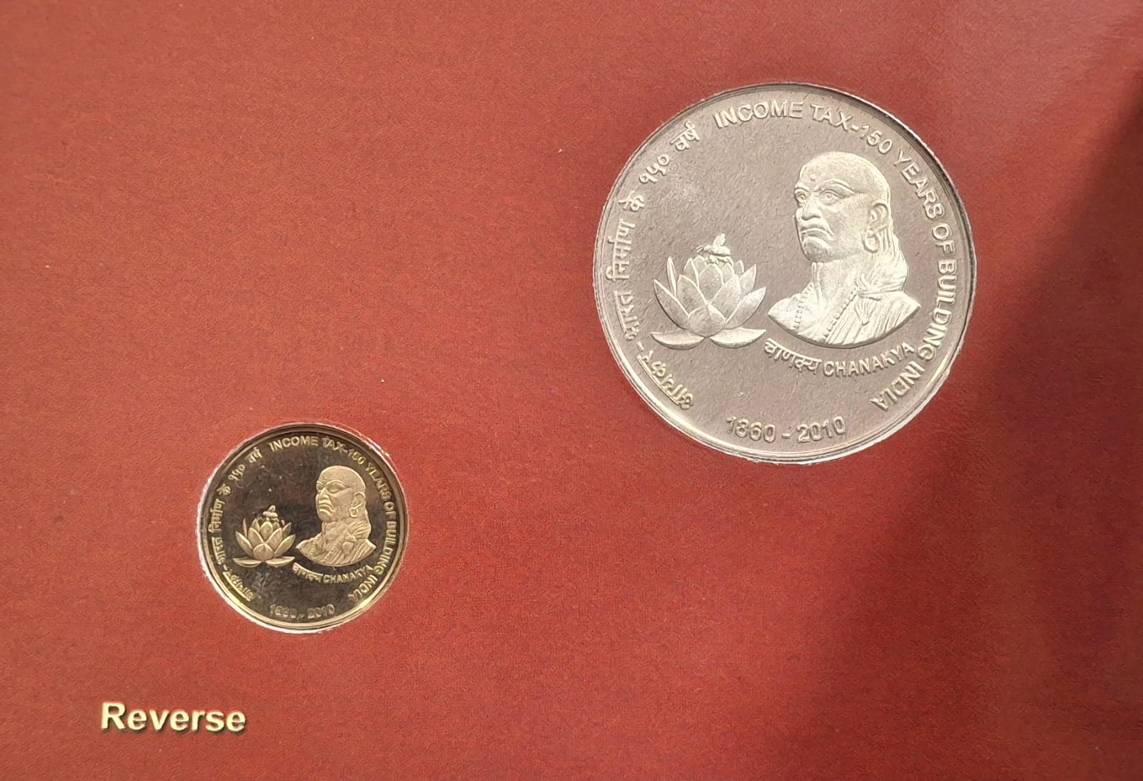 Income TAX 150 Years of Building India Chanakya (Proof Set) Kolkata Mint