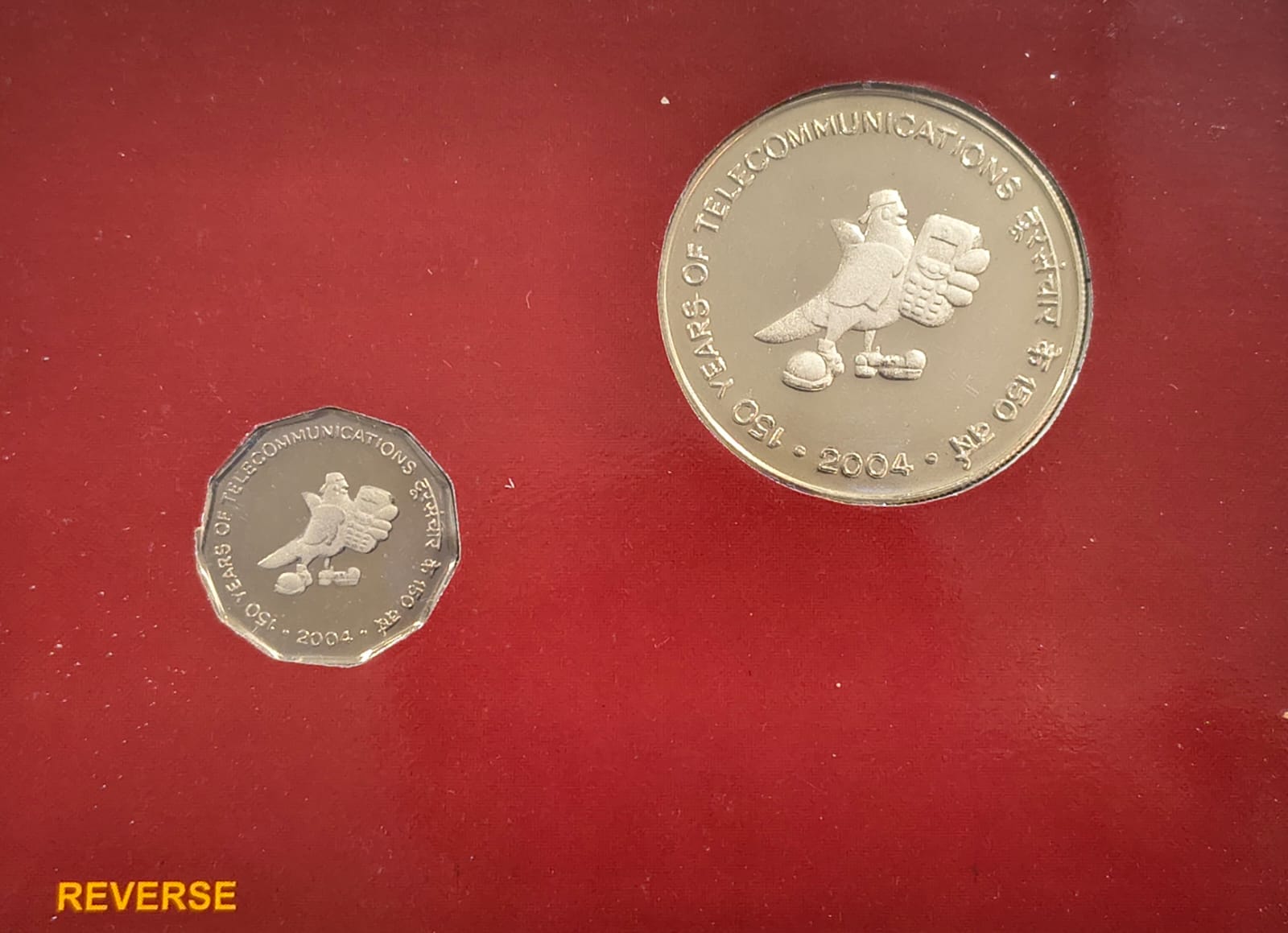 150 Years of Telecommunication Rare 2 Coins (Proof Set) Kolkata Mint