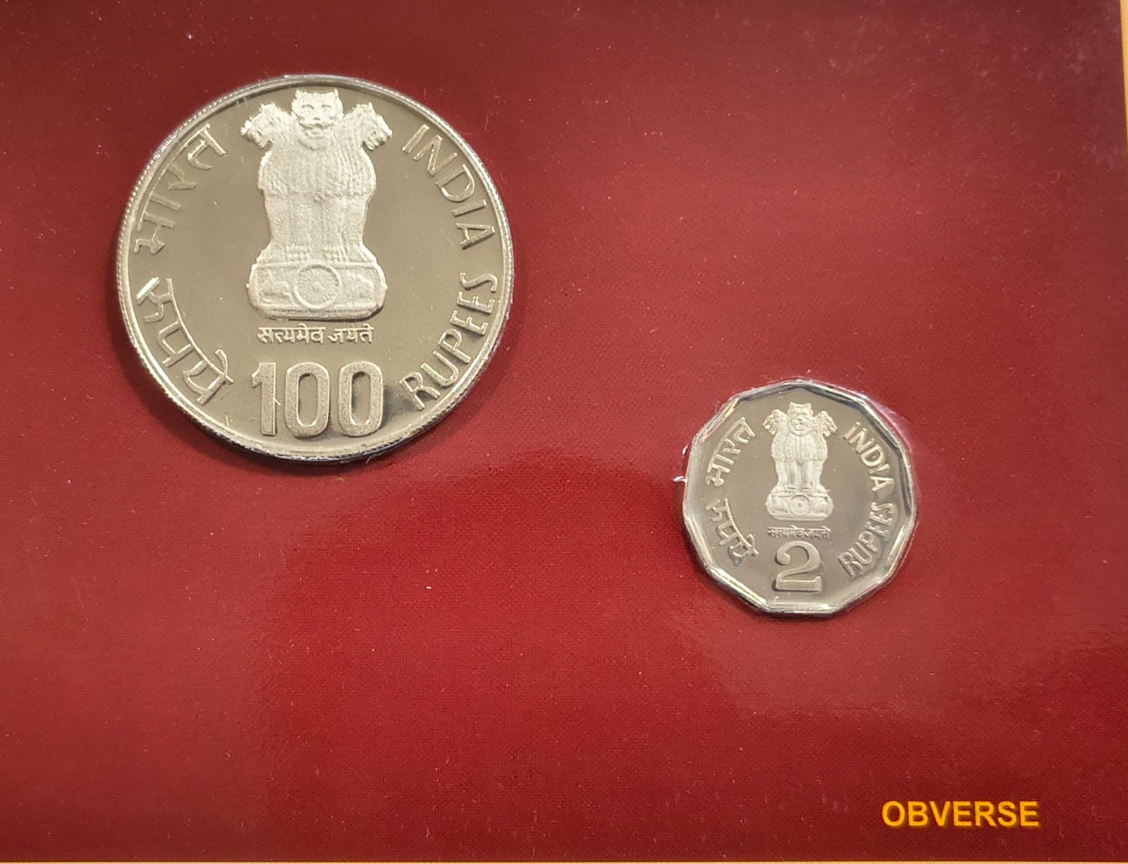 150 Years of Telecommunication Rare 2 Coins (Proof Set) Kolkata Mint