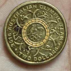 Australia 2 Dollars - Elizabeth II 4th Portrait - 2016 Australian Olympic Rare Coin #A-414