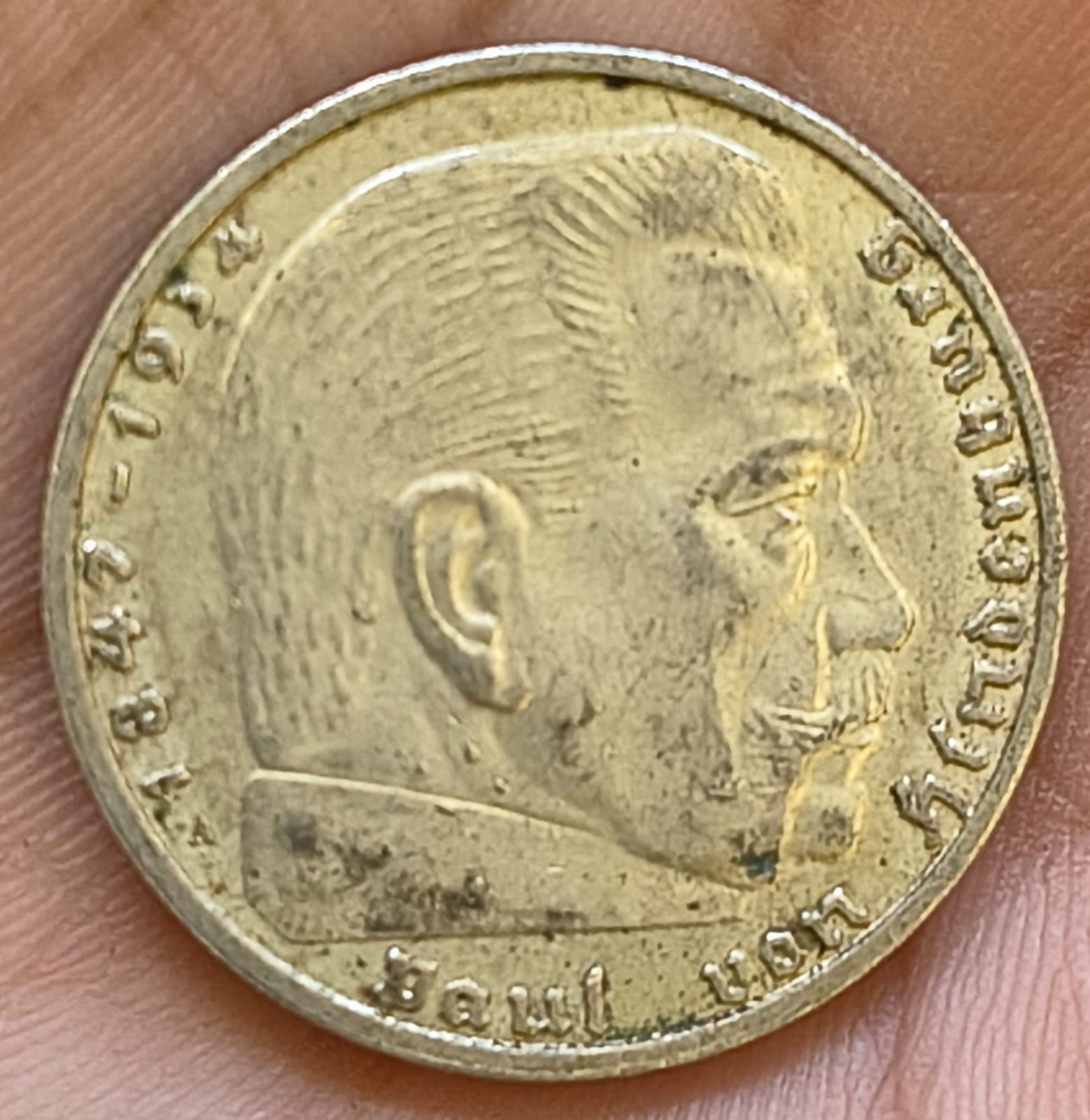 Germany 2 Reichsmark 1939 Paul von Hindenburg rare silver coin #A-418