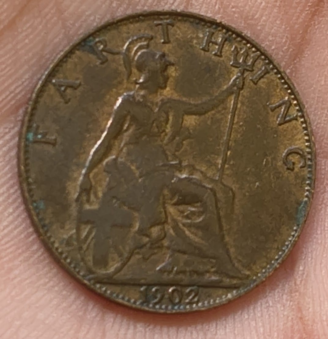 United Kingdom 1 Farthing 1902 - Edward VII rare coin #A-421
