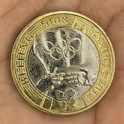United Kingdom 2 Pounds 2008 - Elizabeth II 4th portrait; Olympics Handover #A-424