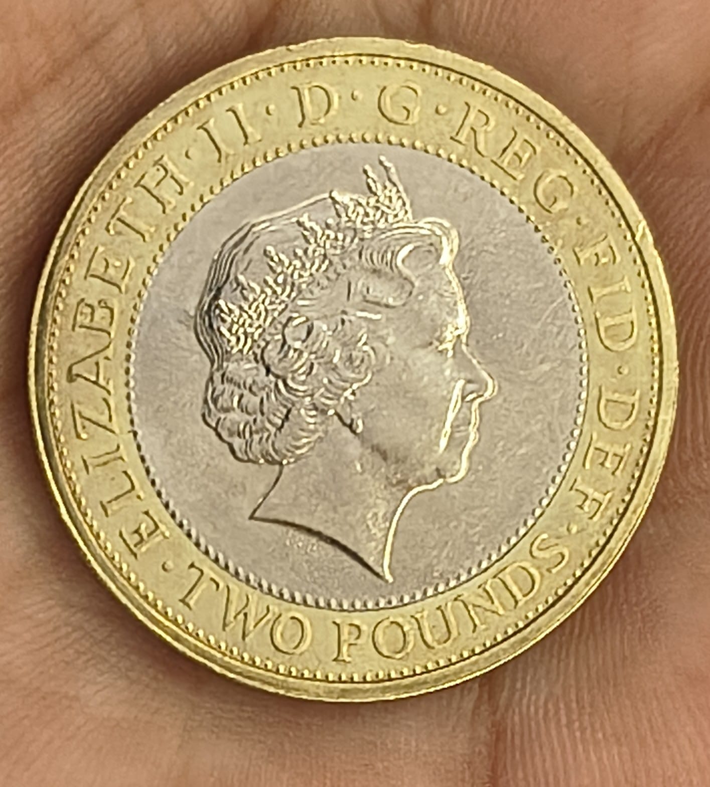 United Kingdom 2 Pounds 2008 - Elizabeth II 4th portrait; Olympics Handover #A-424