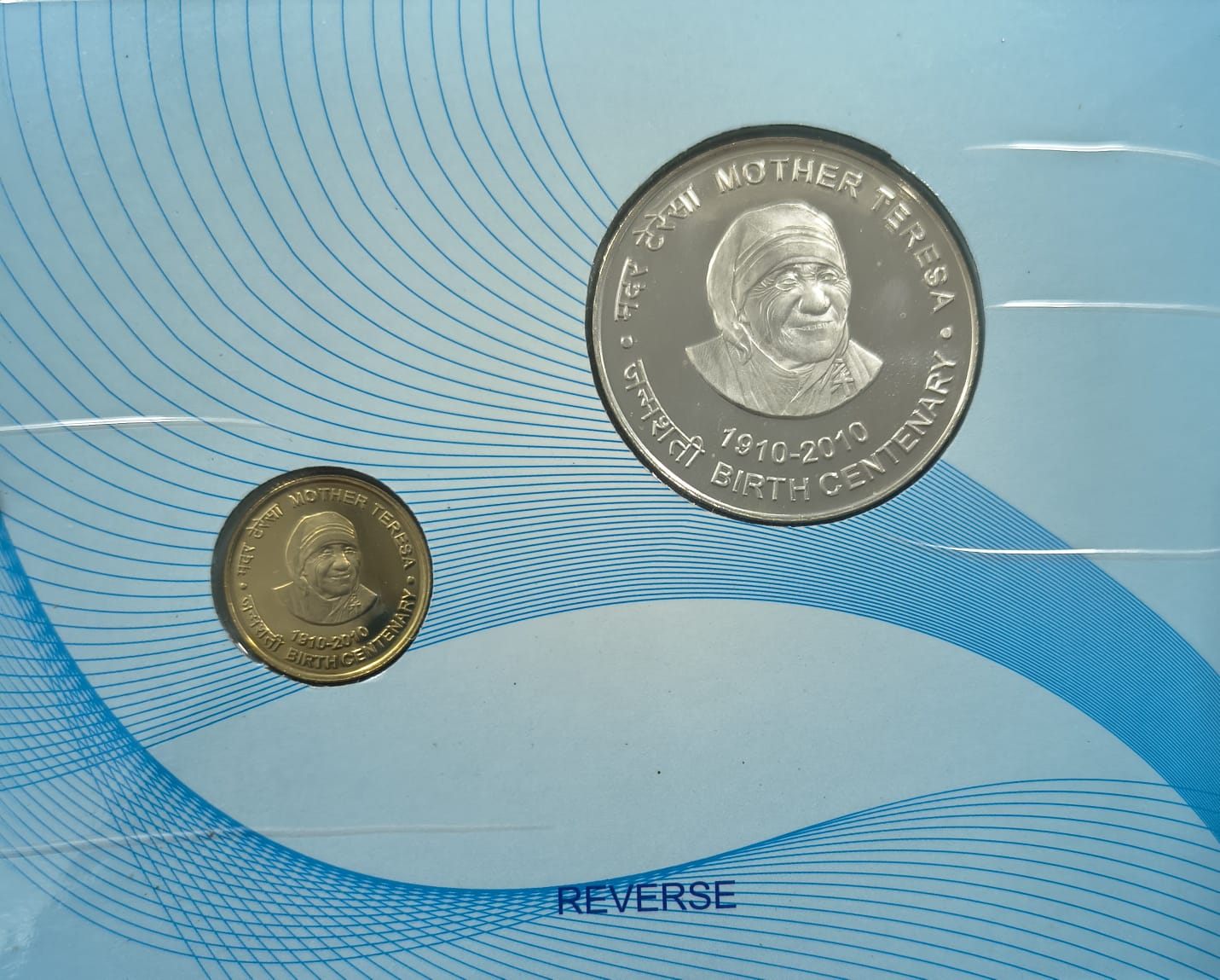 Mother Teresa Birth Centenary 1910-2010 Rare 2 Coins ( UNC Set ) Kolkata Mint