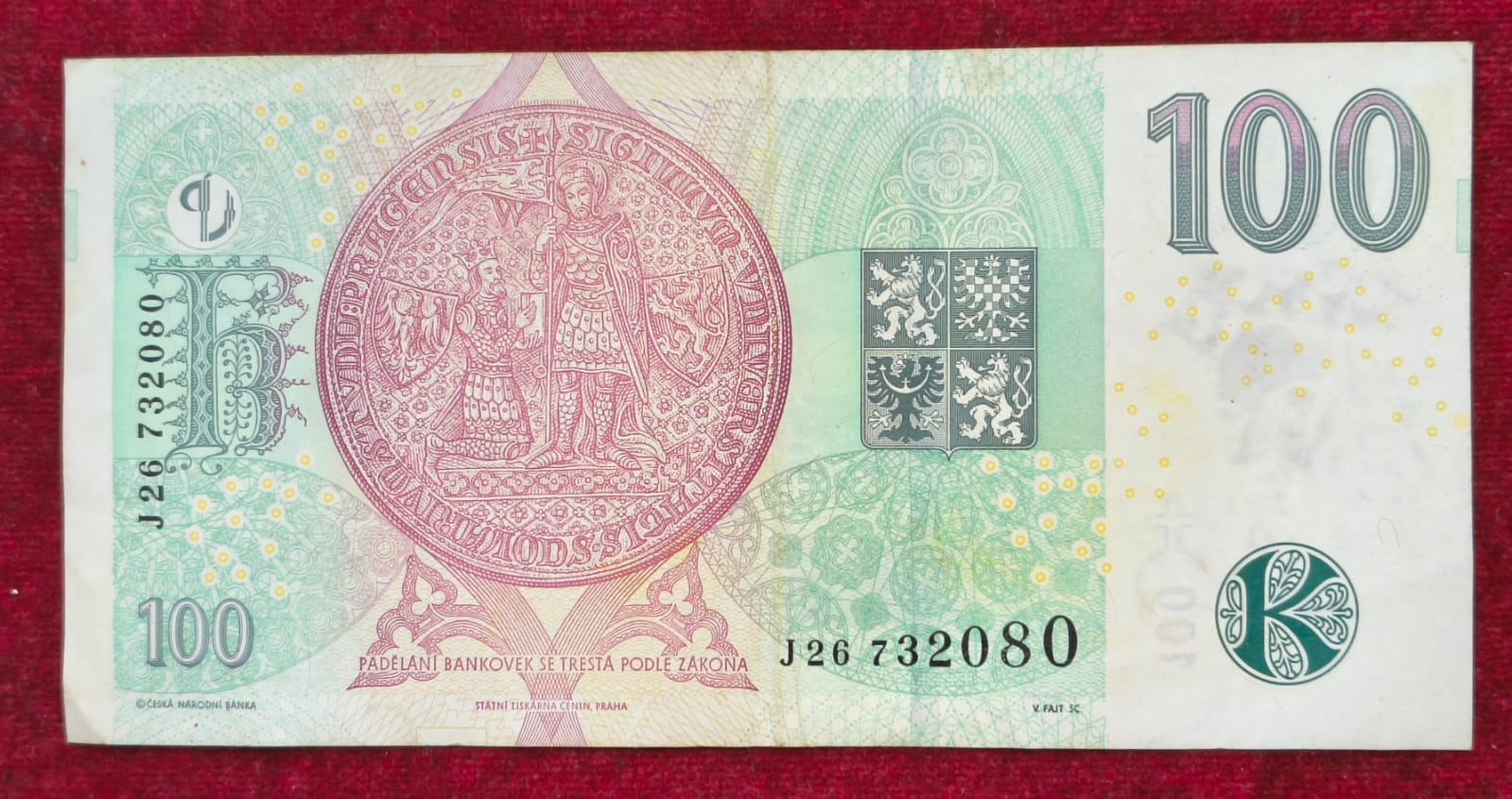 Czech Republic 100 Korun rare note