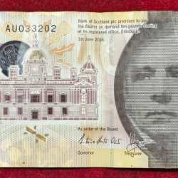 Scotland 10 Pounds Bank of Scotland Rare Note