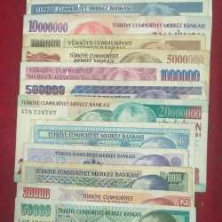 16 Different Turkey All Different Denomination Rare Set
