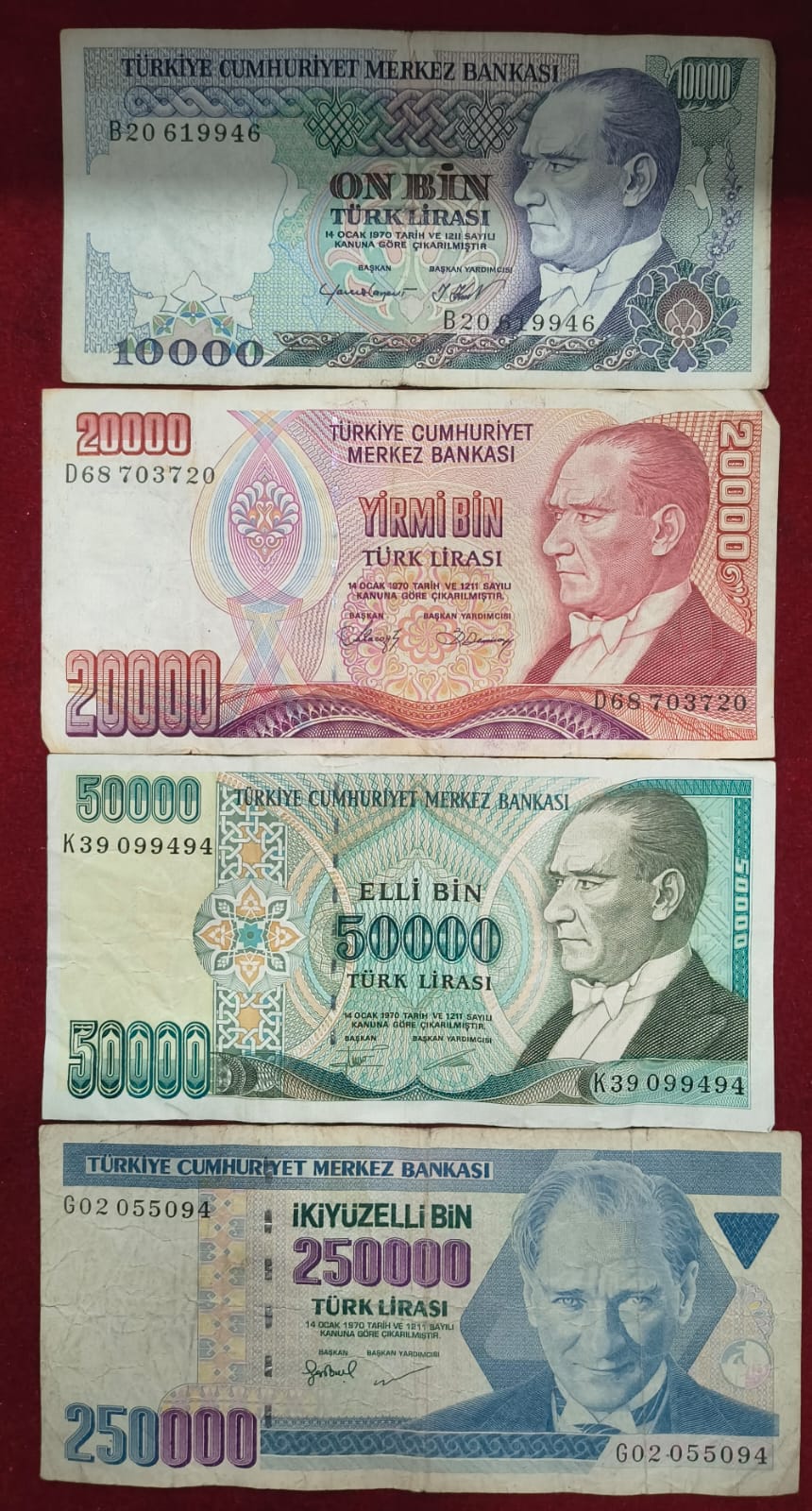16 Different Turkey All Different Denomination Rare Set