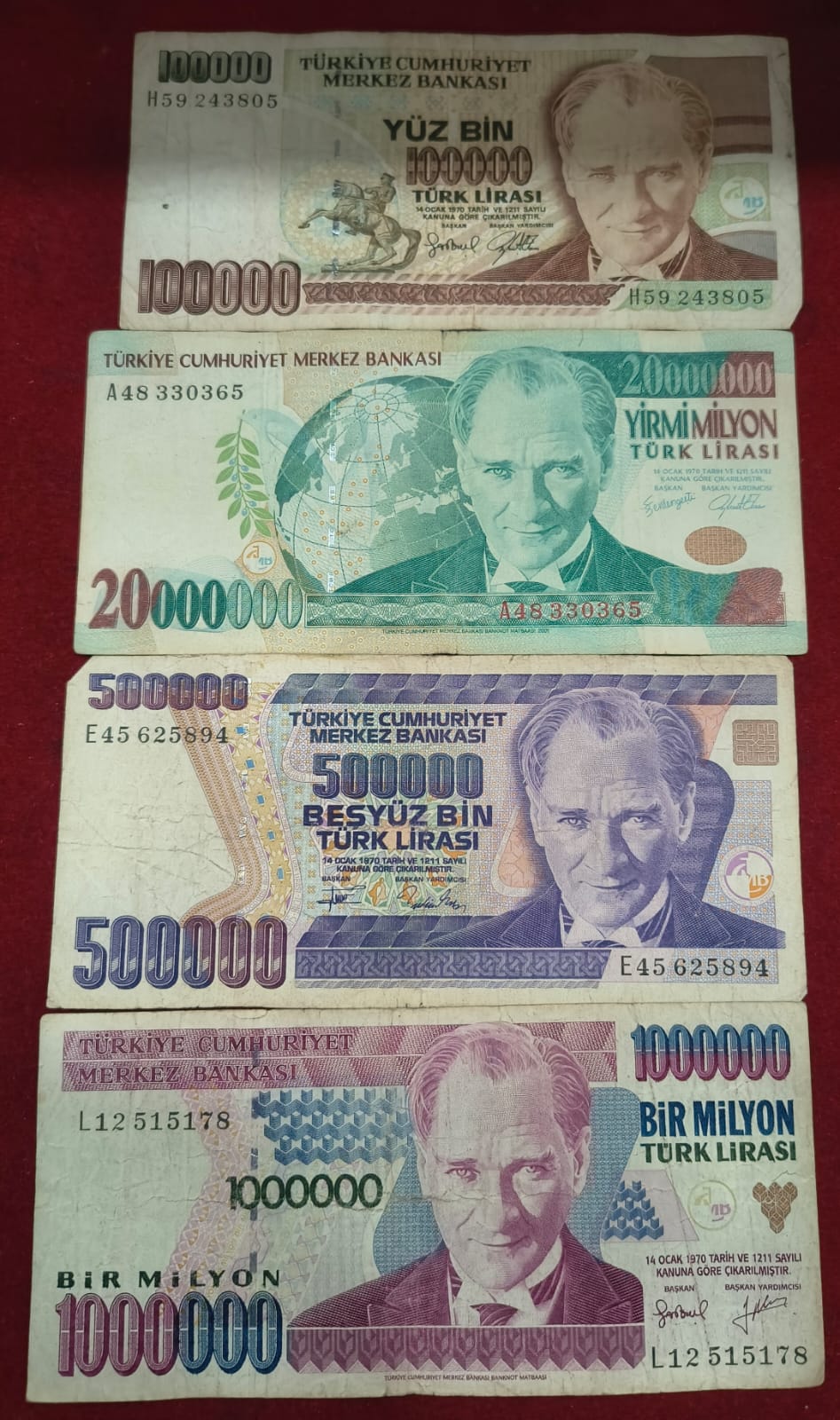 16 Different Turkey All Different Denomination Rare Set
