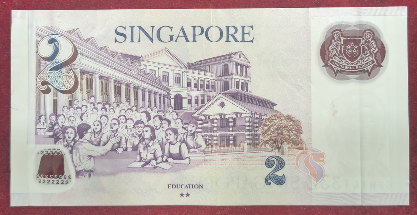 Singapore 2 Dollars MAS; polymer Rare Note