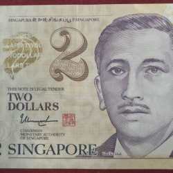 Singapore 2 Dollars MAS; polymer Rare Note
