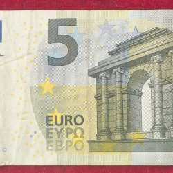 Eurozone 5 Euros Europa Series rare note