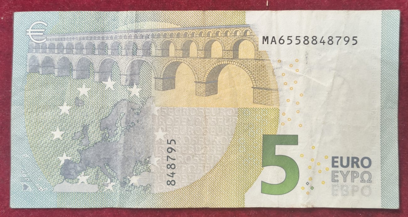 Eurozone 5 Euros Europa Series rare note