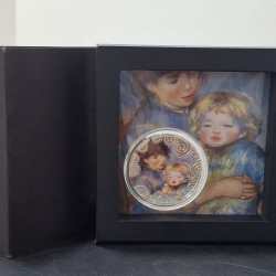 Maternity in ART Cameroon 1000 Francs Maternity 2019 silver Ag 999 weight 1 ounce proof set mintage only 999 pcs