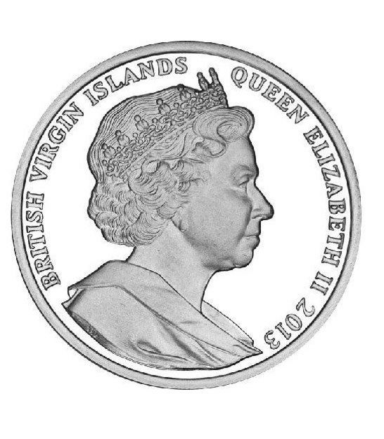 British Virgin Islands 2013 5$ Newborn Baby in hands 1/2 Oz Silver Proof Coin