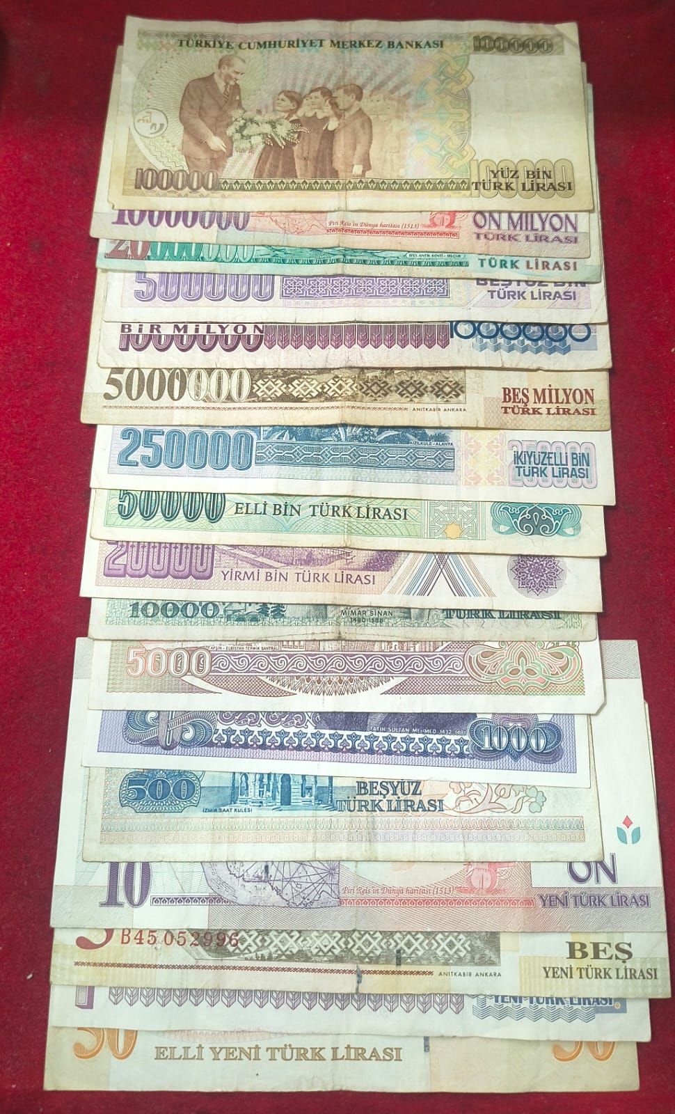 17 different Turkey all different denomination rare ( 17 note set)