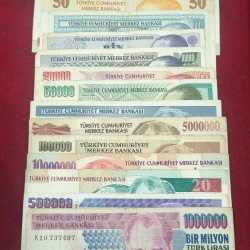 16 different Turkey all different denomination rare ( 16 note set)
