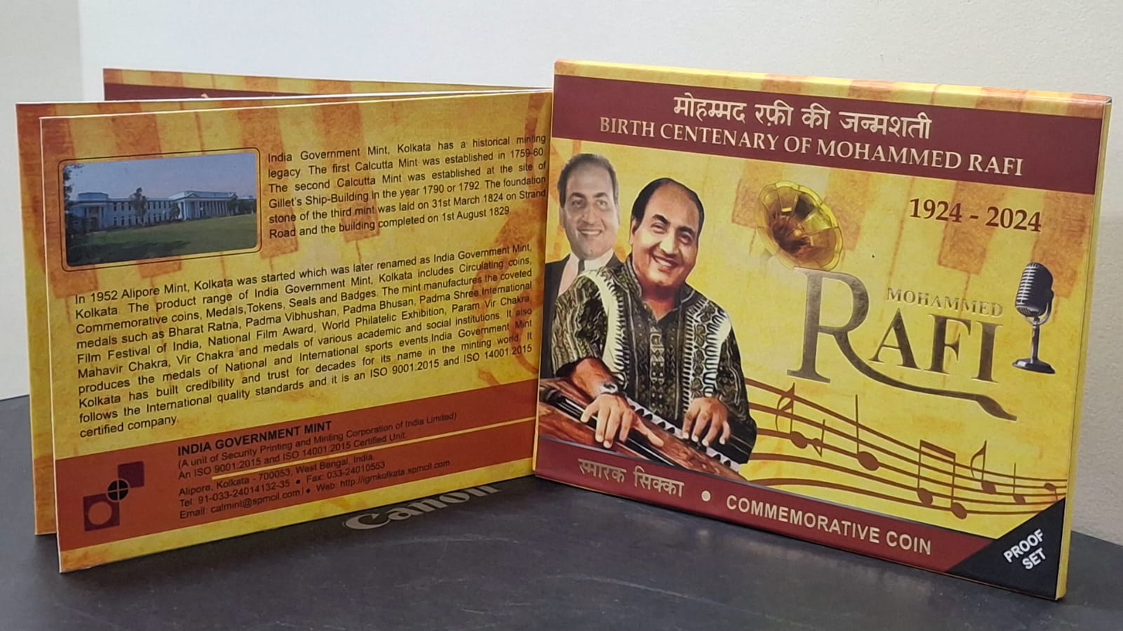 Birth Centenary of Mohammed RAFI 1924-2024 Rare (Proof Set) Kolkata Mint