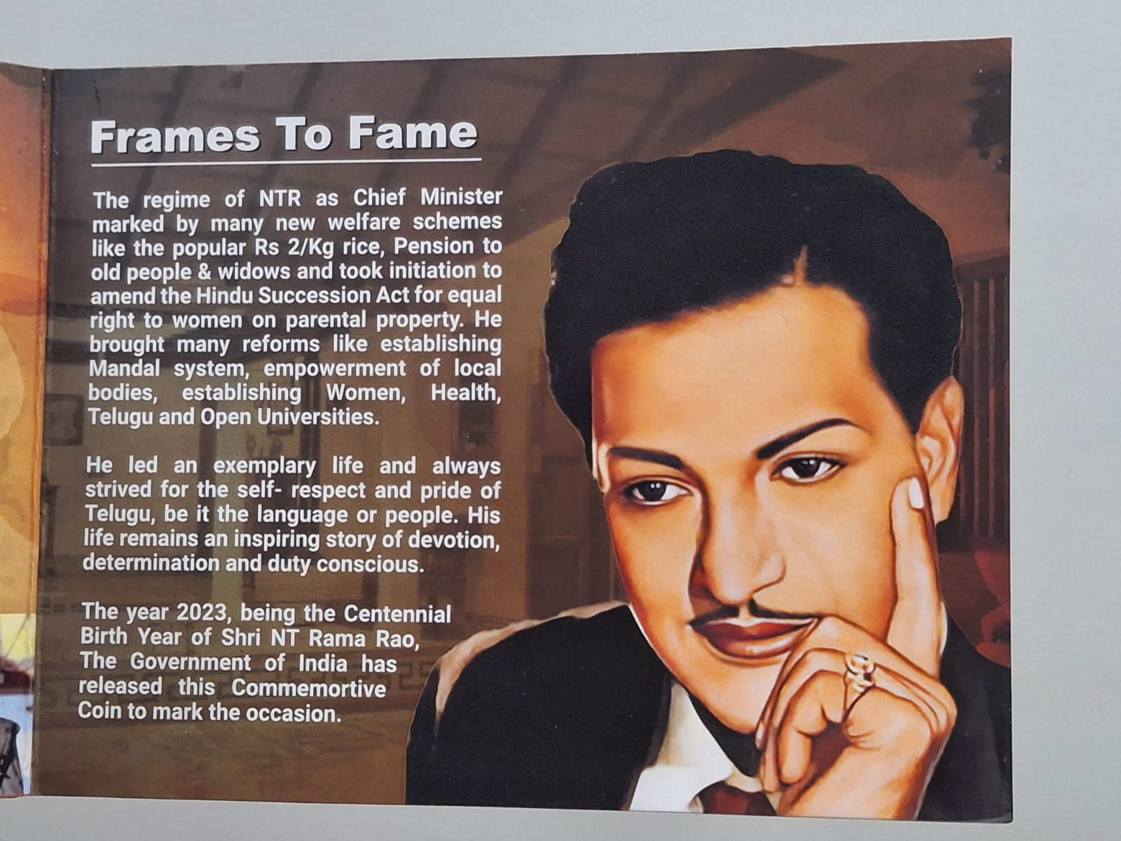 Centennial Birth Year of Shri Nandamuri Taraka Rama Rao Rare (Proof Set) Hyderabad Mint
