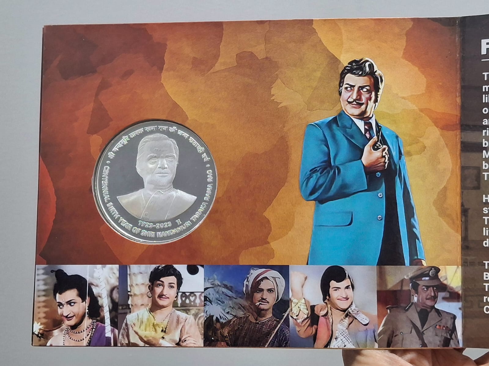 Centennial Birth Year of Shri Nandamuri Taraka Rama Rao Rare (Proof Set) Hyderabad Mint