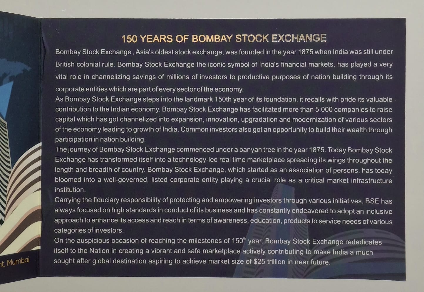 Empowering Investors Since 1875 Rare (Proof Set) Mumbai Mint