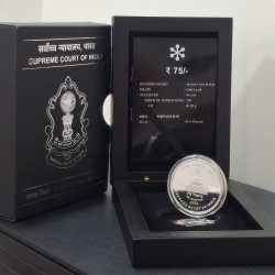 Supreme Court of India 2024 (Denomination of `75) UNC -Wooden Packing