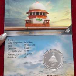 75 Years of Hon'ble Supreme Court of India Kolkata Mint Rare ((Proof Set))