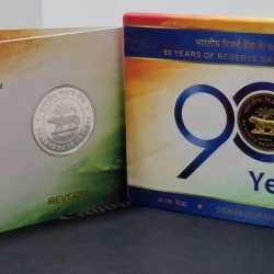 90 Years of Reserve Bank of India Kolkata Mint Rare ((Proof Set))
