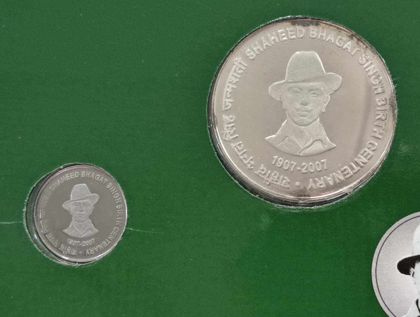 Shaheed Bhagat Singh Birth Centenary 1907-2007 Kolkata Mint Rare 2 Coins ((Proof Set))