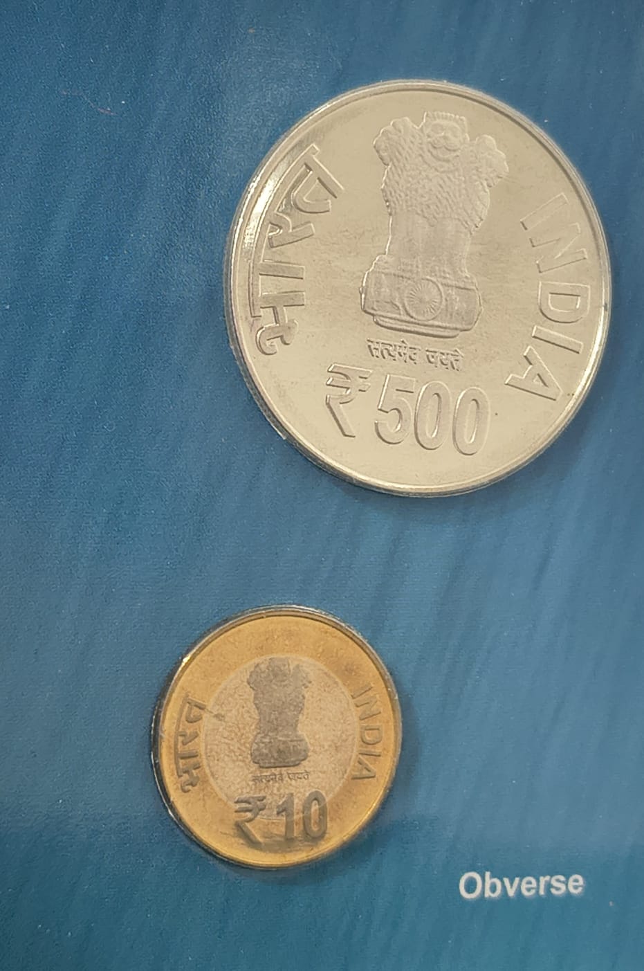3RD India-Africa Forum Summit Kolkata Mint Rare 2 Coins ((Proof Set))