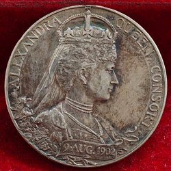 United Kingdom Medal 1902 - King Edward VII and Queen Alexandra Coronation Silver (.925) Weight 12.8 g Extermaly rare medal