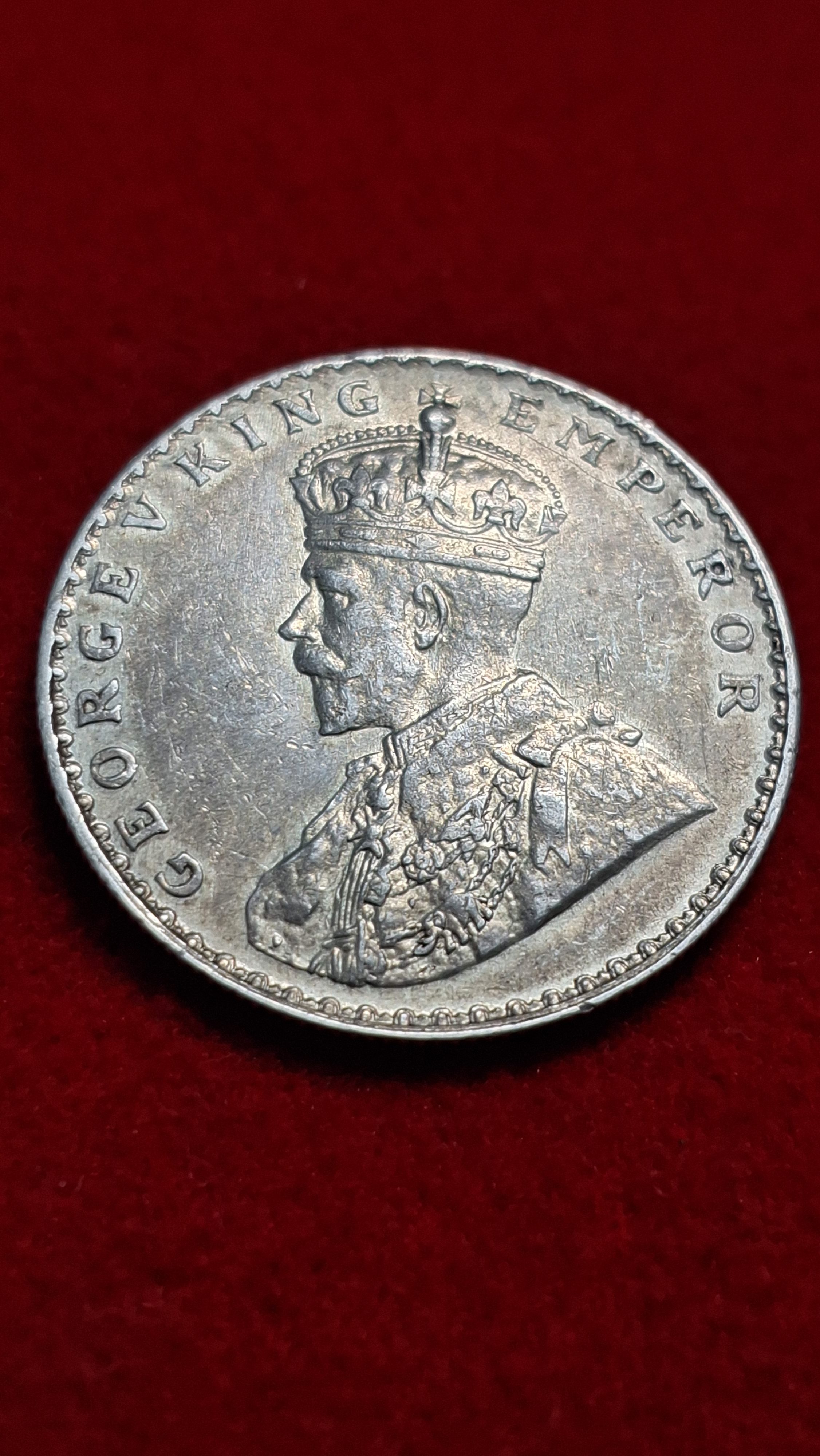 One Rupee 1912 George V King Emperor Coin