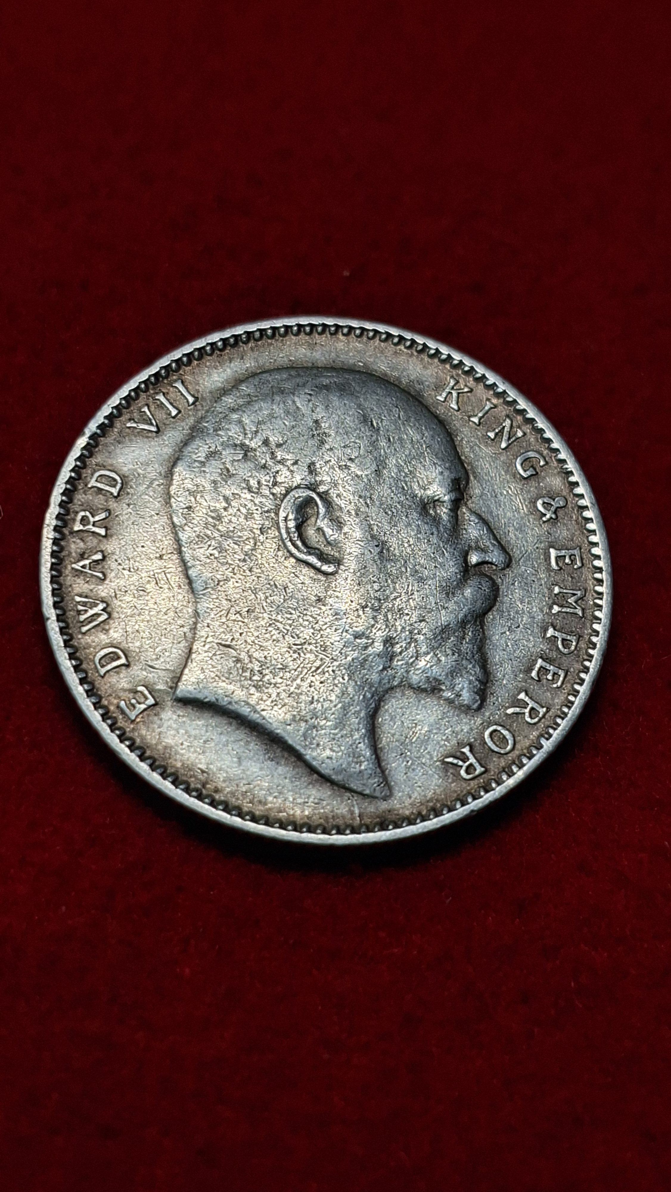 One Rupee 1904 Edward VII King and Emperor SKU 02