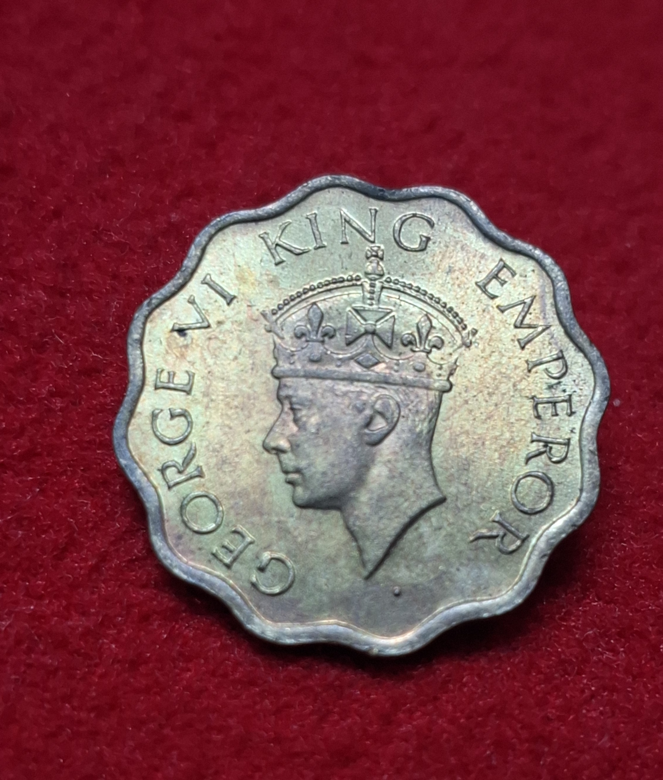 1 Anna 1942 George VI King Emperor Coin