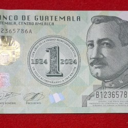 Rare 1 Rupee Guatemala Ending 786 Note GEM UNC Condition