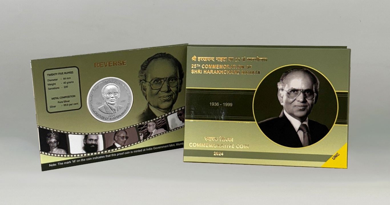 25th Commemoration of Shri Harakhchand Nahata 2024 Rare Mumbai Mint (UNC Set)