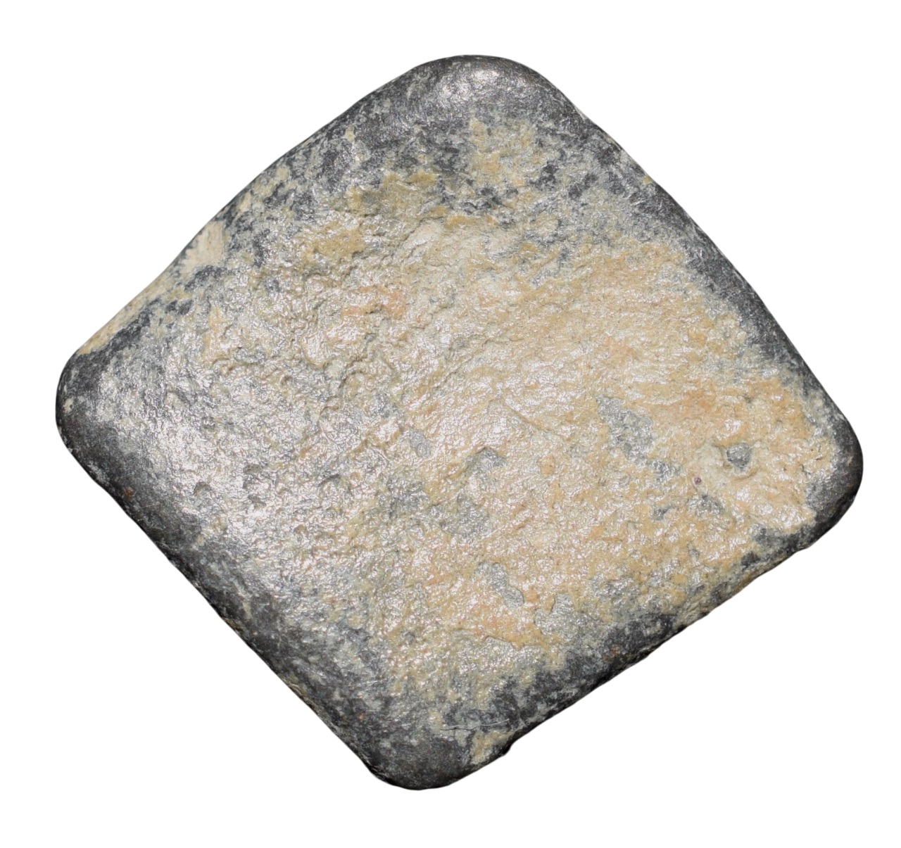 Lead Coin of Western Kshatrapa - Rudrasena III? (3rd Cen. AD) with 3-Arched Hill & Date in Brahmi Rare