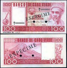 Cabo Verde Cape Verde 1977 100 dollars note P 54 Unc Specimen World Banknote Unique and Rare