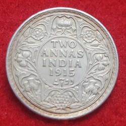 Two Anna George V 1915 Bombay Mint